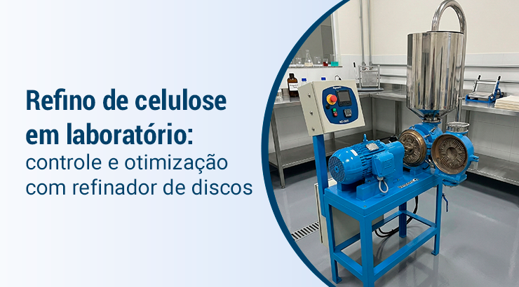 Refino de celulose em laboratório: controle e otimização com refinador de discos