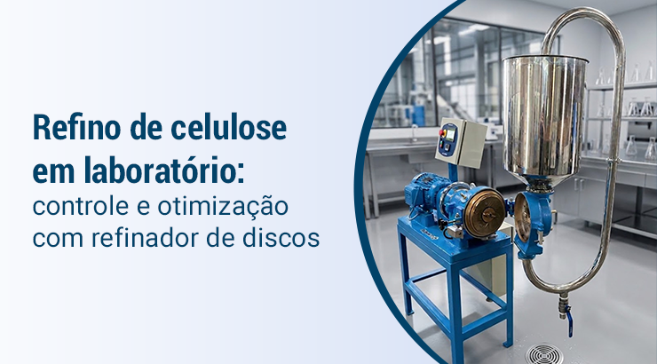 Refino de celulose em laboratório: controle e otimização com refinador de discos